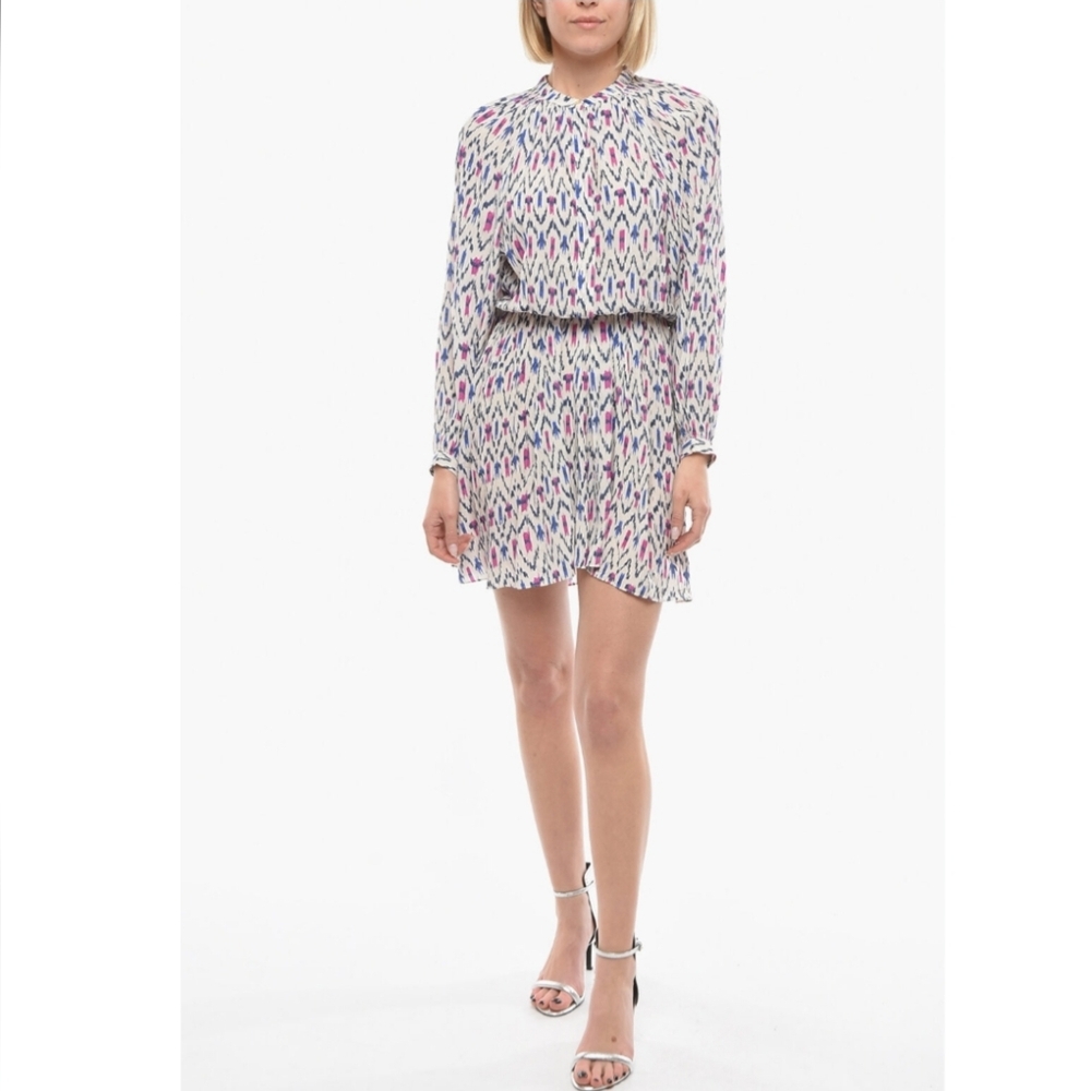Isabel Marant Etoile Amandine Multicolor Long Sleeve Dress